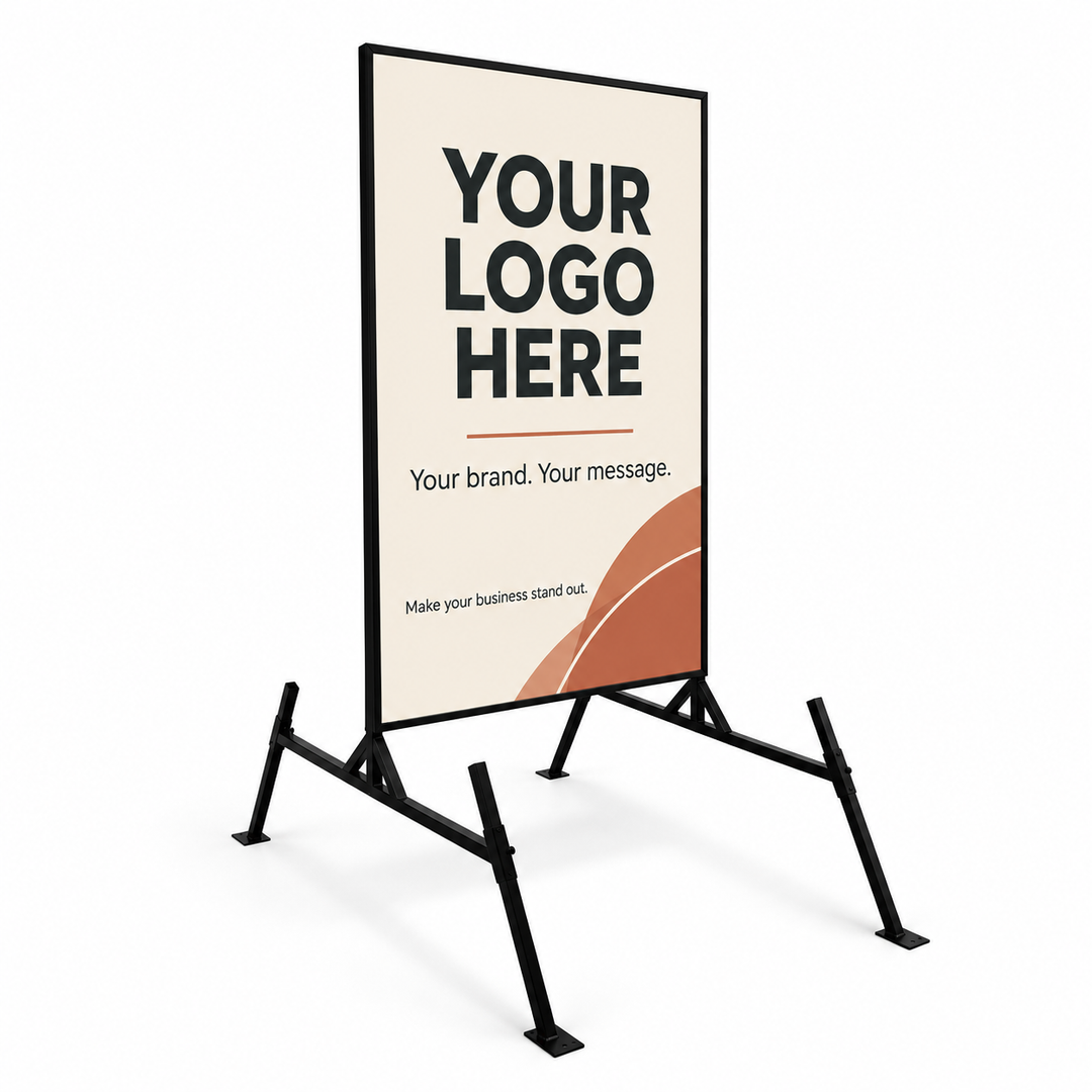 48″ × 72″ Outdoor Portable Roadside Sign Stand – Double-Sided