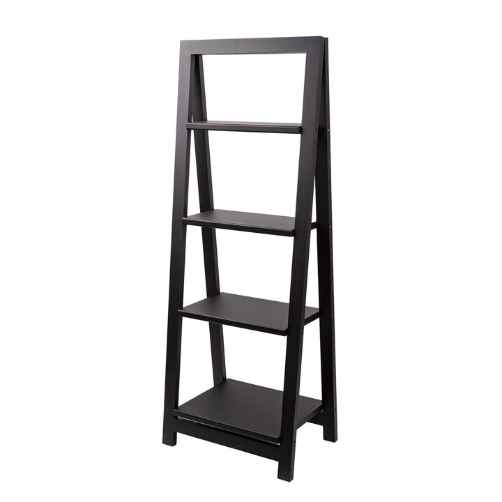 KG GABLE 43" Folding Floor Shelf 4 Tier-Warm Black