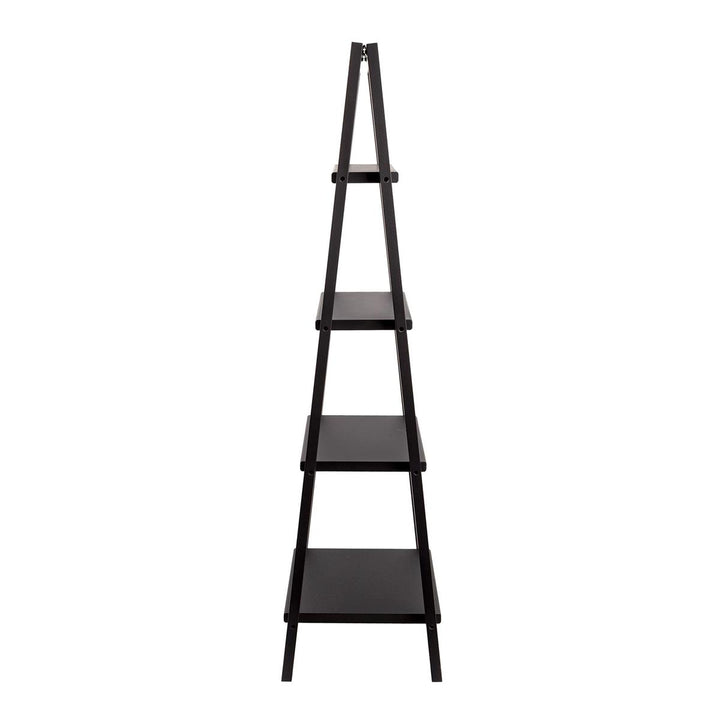KG GABLE 43" Folding Floor Shelf 4 Tier-Warm Black