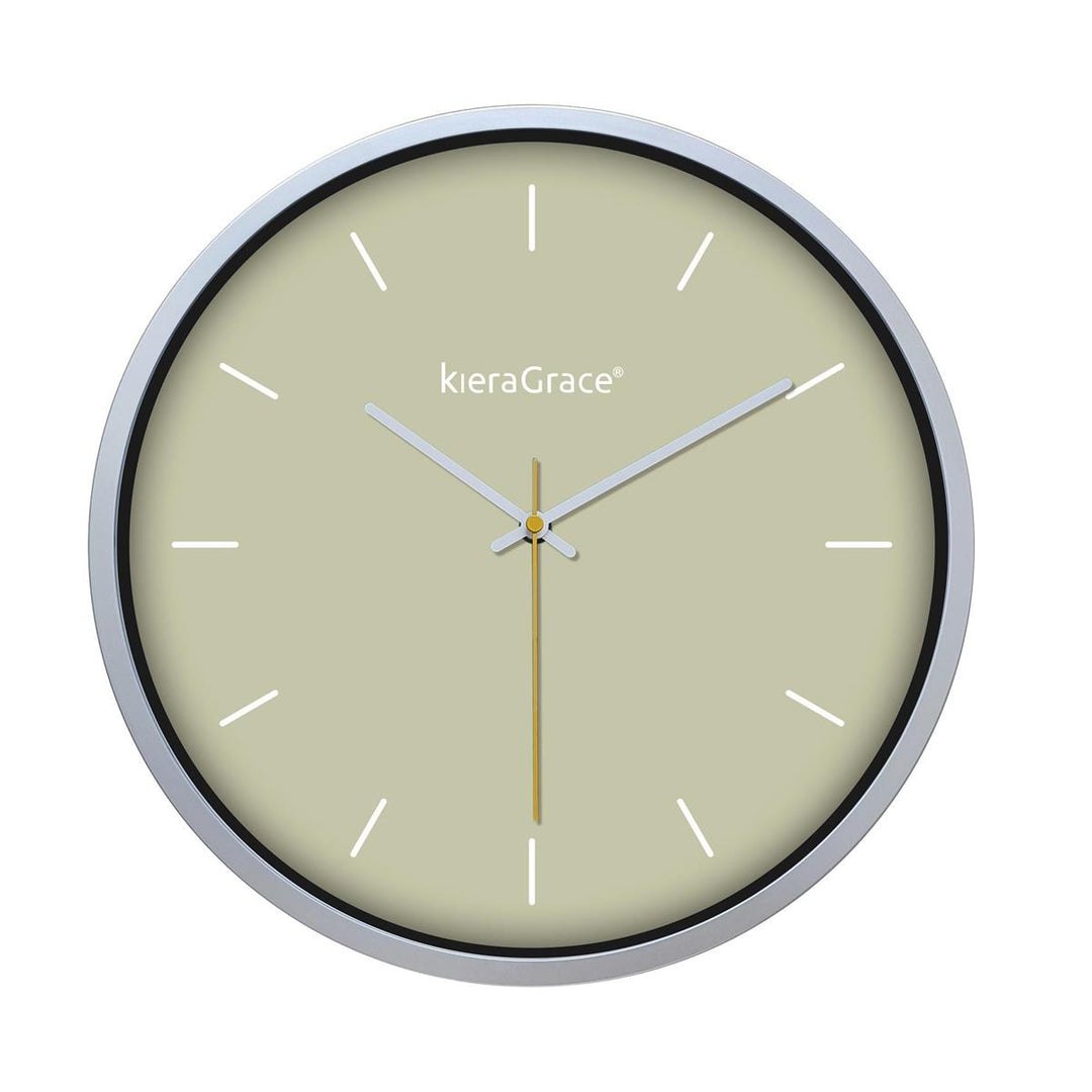Kiera Grace 14" Plastic Wall Clock - Classic Design with Minimalistic Numerals - Stylish Home Décor