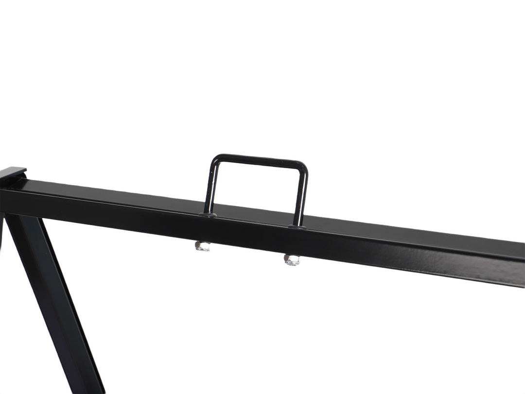 Black Metal A-Frame Sign with Wheels – Portable Sidewalk Sign for Outdoor Advertising