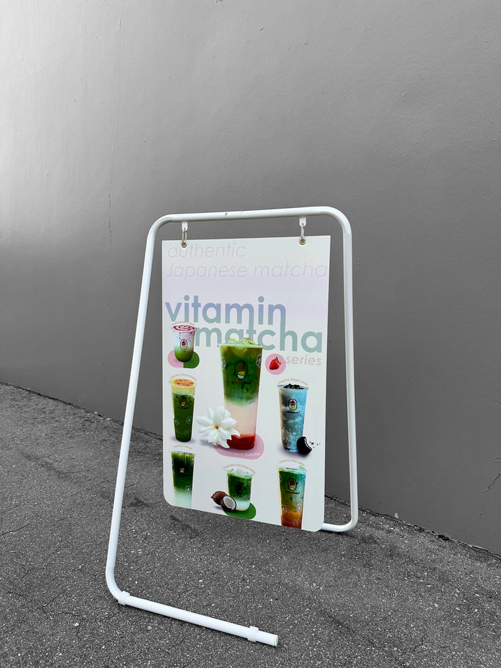 Swing Board Metal A-Frame Sidewalk Sign – Double-Sided, Durable & Weather-Resistant Display 25.5"W x 47"H