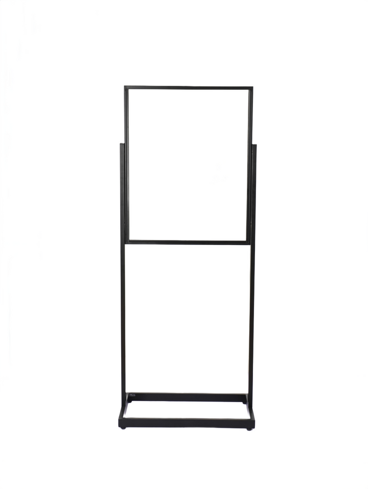 Single-Tier Floor Standing Sign Holder – 22" x 28" Double-Sided Poster Display Stand, Heavy-Duty Metal Frame