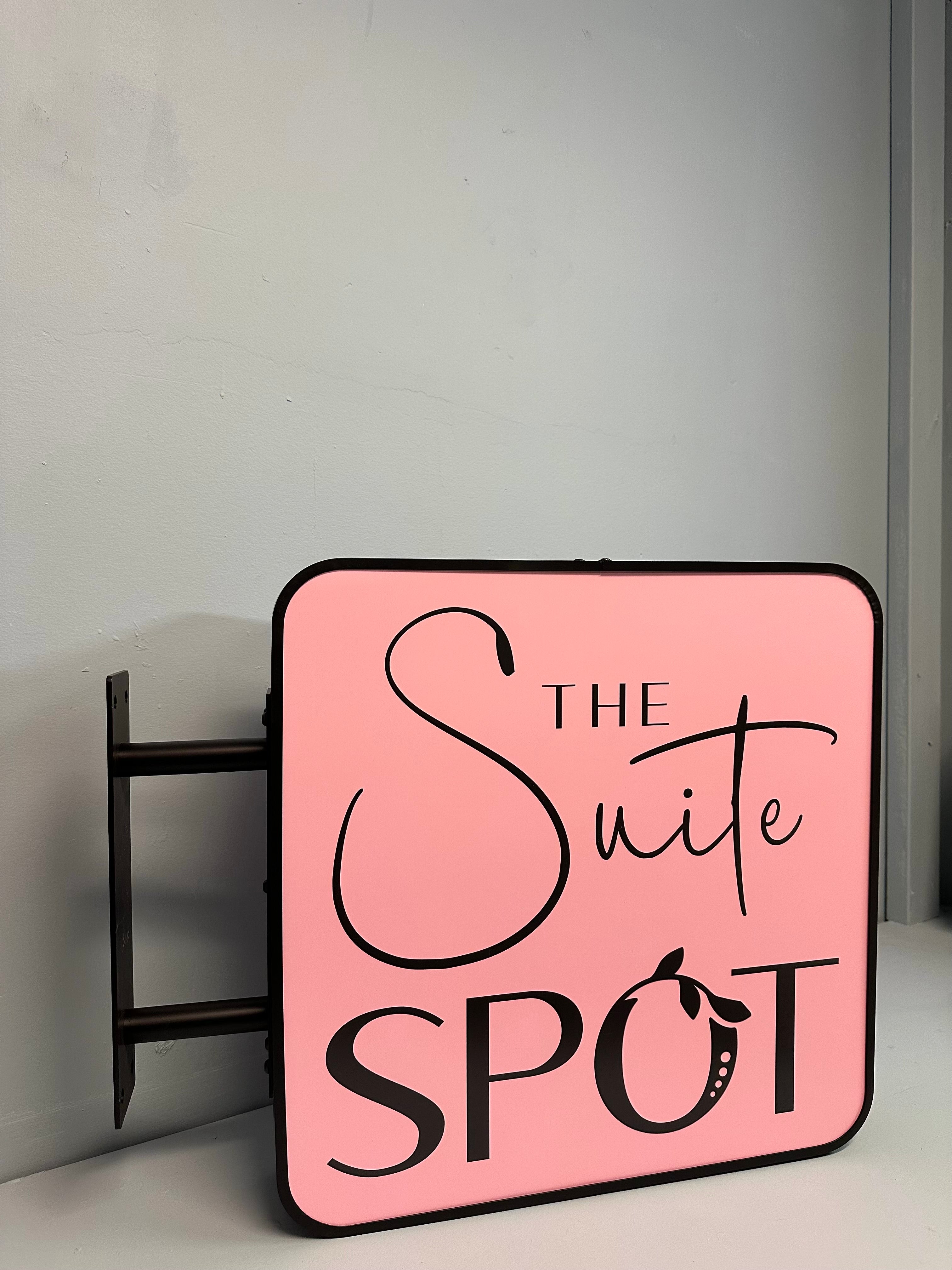 Double‑Sided Wall Mount Square Lightbox Sign – Metal Frame Signbox (20 ...