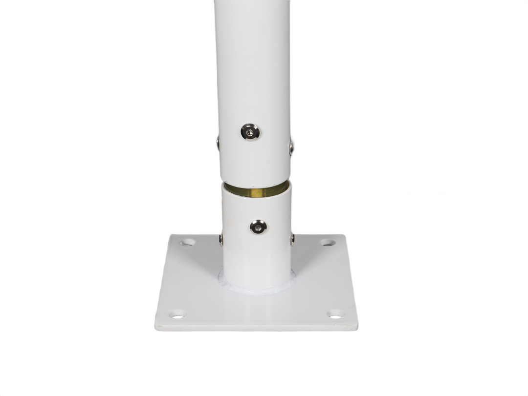 40” Steel Parking Lot Sign Post – Bolt-Down Metal Safety Bollard for Outdoor Use