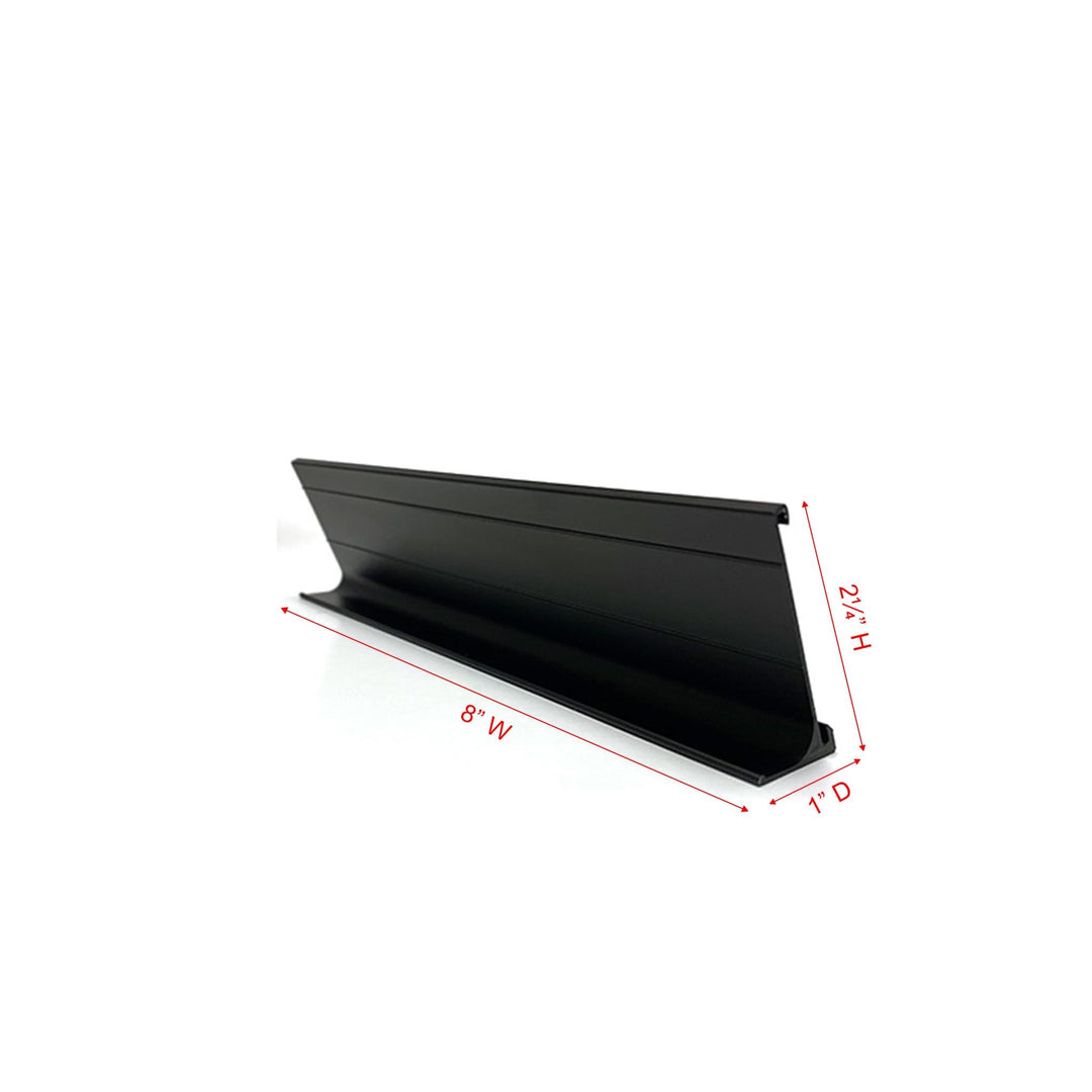 Countertop Metal Sign Holder 8”W x 2-1/4”H x 1”D – Steel Tabletop Price Tag & Retail Display Stand (2 Pack)