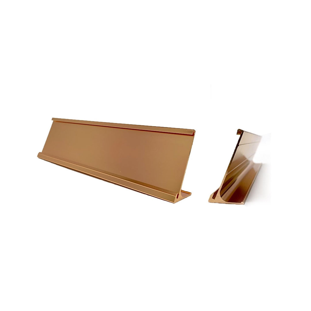 Countertop Metal Sign Holder 8”W x 2-1/4”H x 1”D – Steel Tabletop Price Tag & Retail Display Stand (2 Pack)