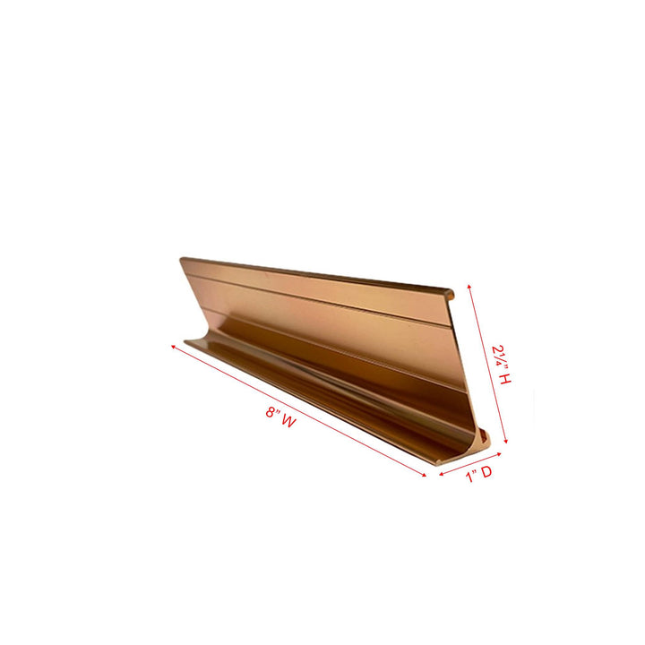 Countertop Metal Sign Holder 8”W x 2-1/4”H x 1”D – Steel Tabletop Price Tag & Retail Display Stand (2 Pack)