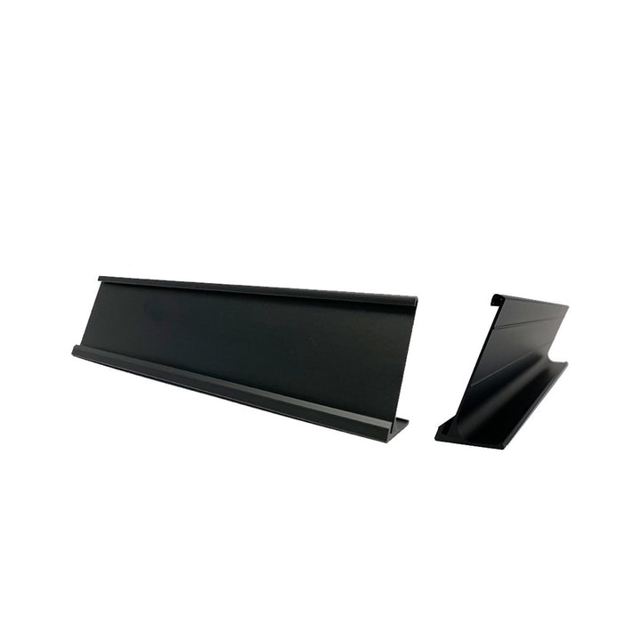 Countertop Metal Sign Holder 8”W x 2-1/4”H x 1”D – Steel Tabletop Price Tag & Retail Display Stand (2 Pack)