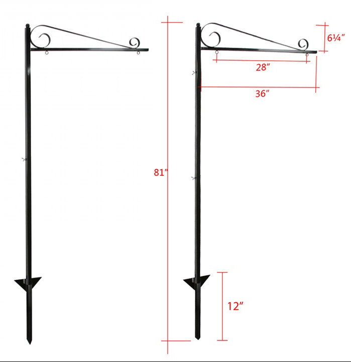 Full Height 81" Metal Yard Sign Post for Real Estate & Outdoor Lawn Signs