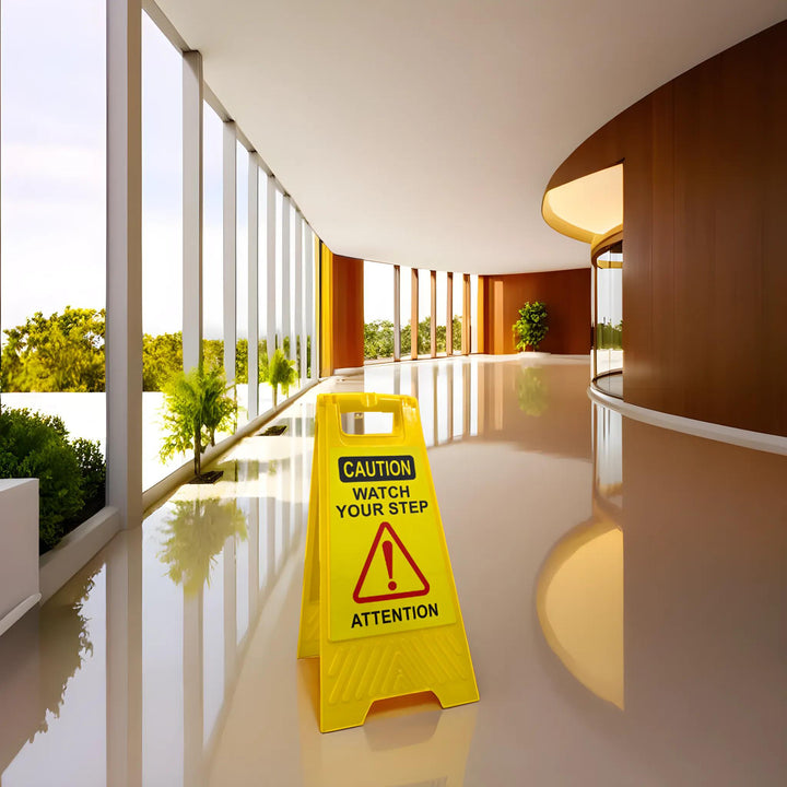 Wet Floor Sign with Symbol – Slip Hazard Warning Sign for Safety & Floor Protection #YTS002WYS