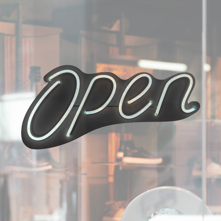 LED Open Sign with White Rope Neon – Bright and Energy-Efficient Storefront Display #2030W