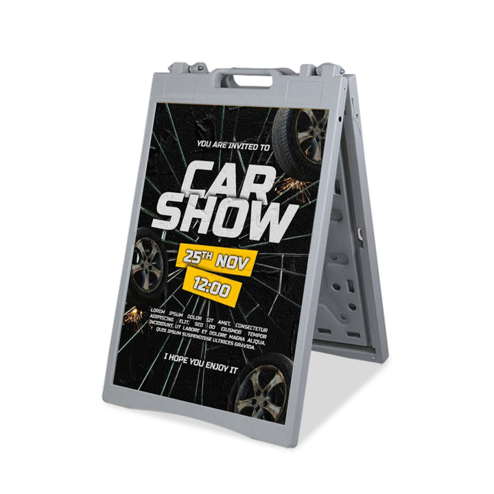 Plastic A-Board Sidewalk Sign for Outdoor & Indoor Advertising – Durable & Portable