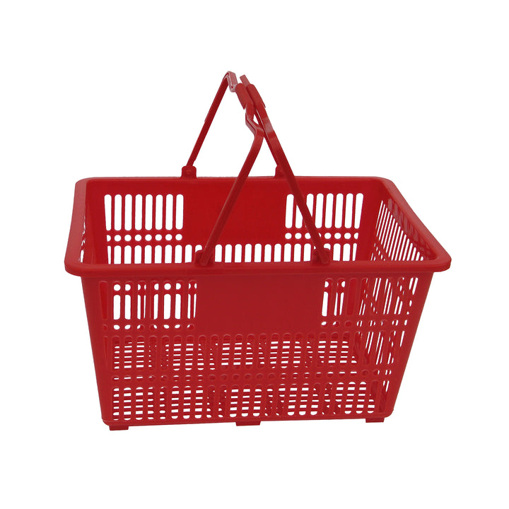 Plastic Handle Shopping Baskets - Durable, Lightweight Retail Baskets for Stores and Supermarkets
