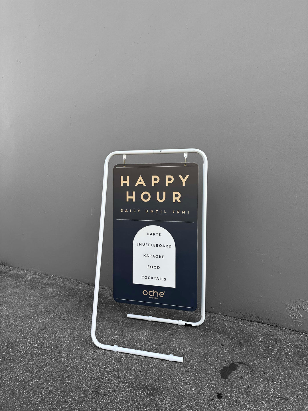 Swing Board Metal A-Frame Sidewalk Sign – Double-Sided, Durable & Weather-Resistant Display 25.5"W x 47"H
