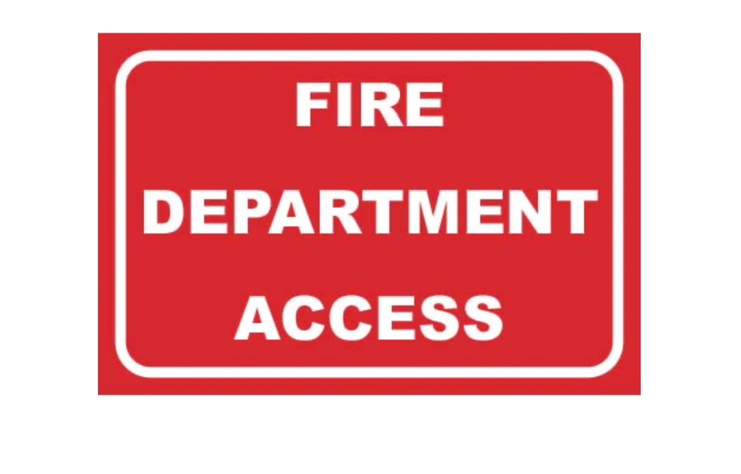 Fire Department Access Coroplast Sign – Durable Safety & Construction Signage