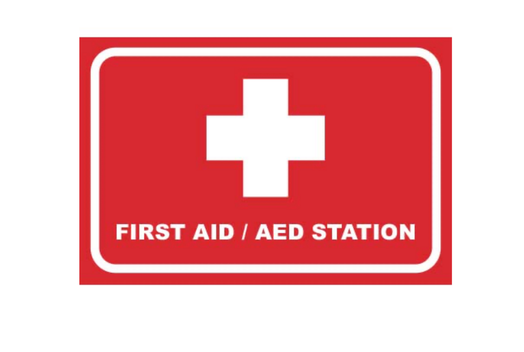 First Aid Coroplast Sign – Durable Safety & Construction Signage