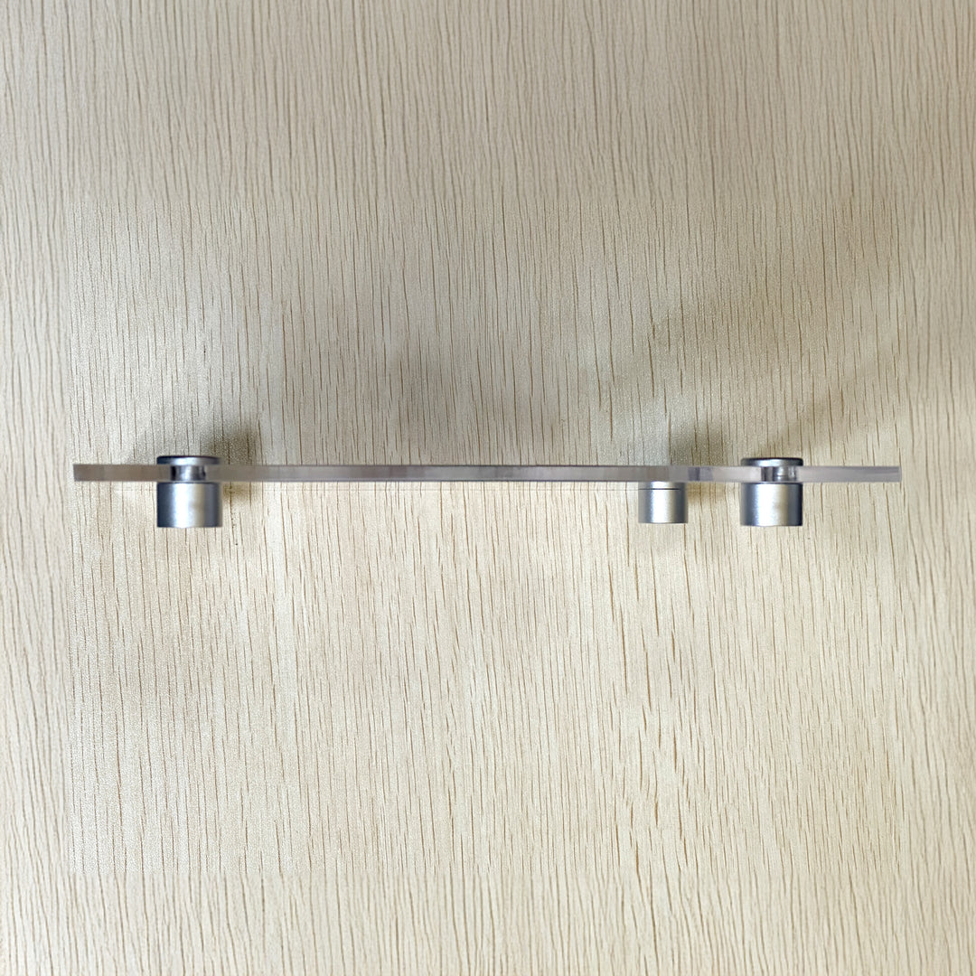 Frosted Wall Mount Washroom Sign with Spacers – Modern Bathroom Door Sign for Offices, Hotels & Restrooms