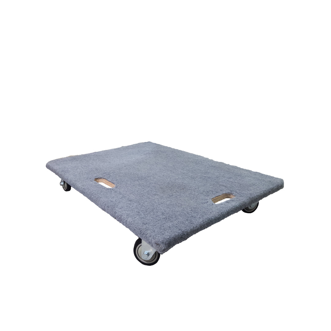 Solid 4-Wheel Carpeted Dolly – Heavy-Duty Rolling Cart with Soft Top for Safe Transport #WD022