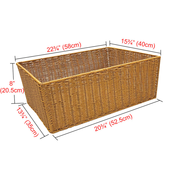 Natural Wicker Baskets - Handwoven Storage and Display Baskets for Retail or Home Use