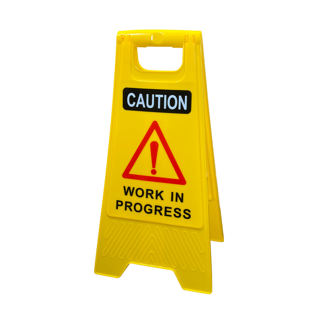 Work in Progress with Symbol –  Hazard Warning Sign for Safety & Floor Protection #WIP