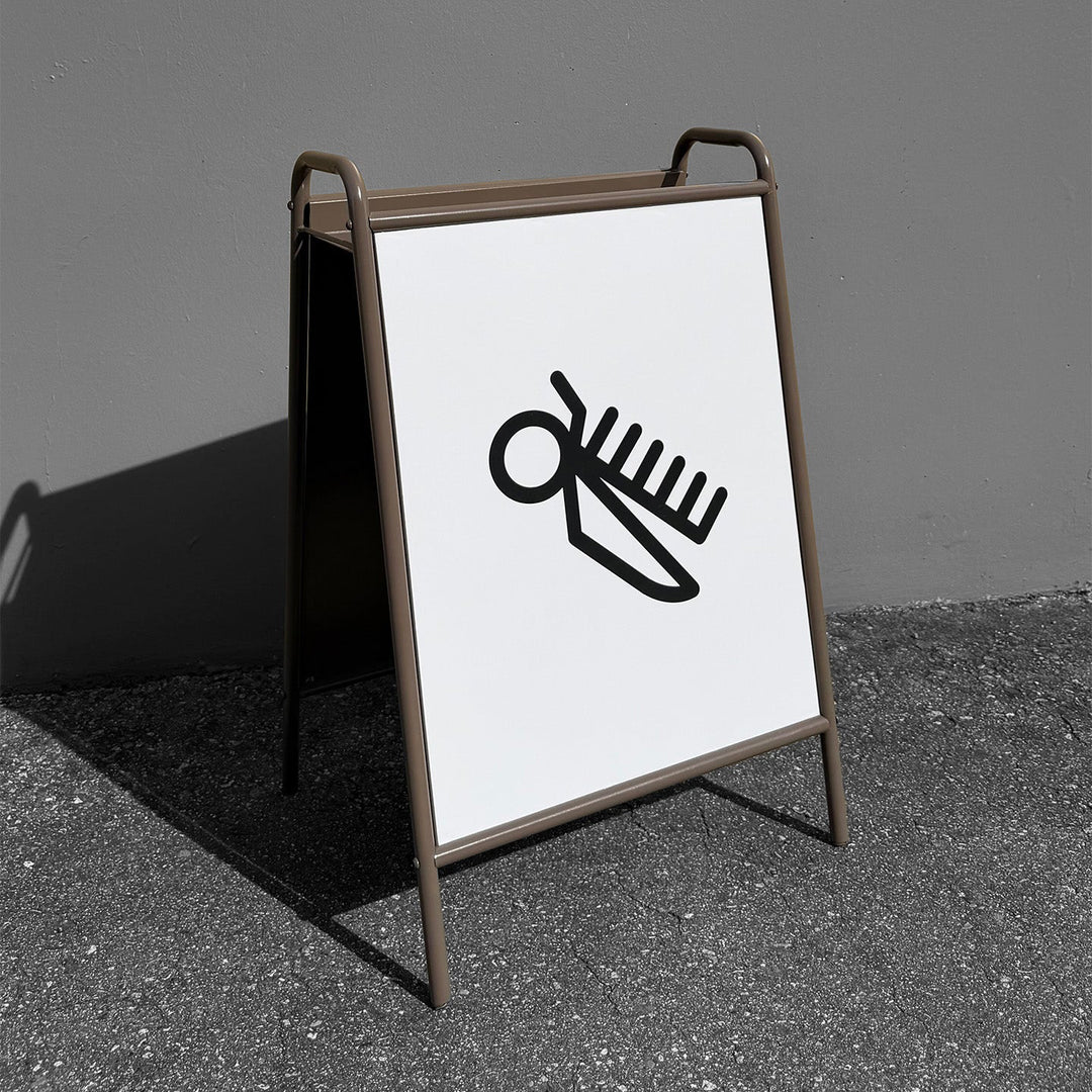 Rover Outdoor Metal Sign Stand 18" W x 22" H (Double-Sided) – Durable & Customizable Advertising Stand