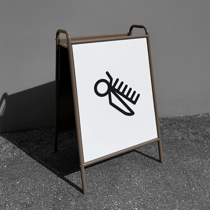 Rover Outdoor Metal Sign Stand 18" W x 22" H (Double-Sided) – Durable & Customizable Advertising Stand