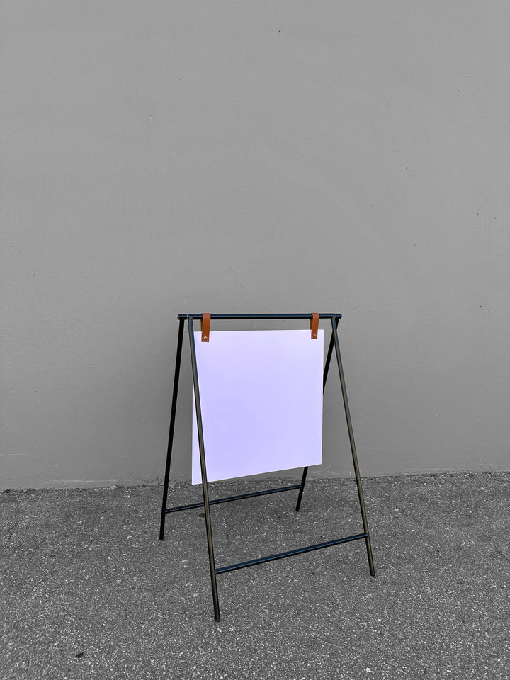 Small Metal A-Frame Sidewalk Sign with PVC Panel – Durable Outdoor Advertising Sign