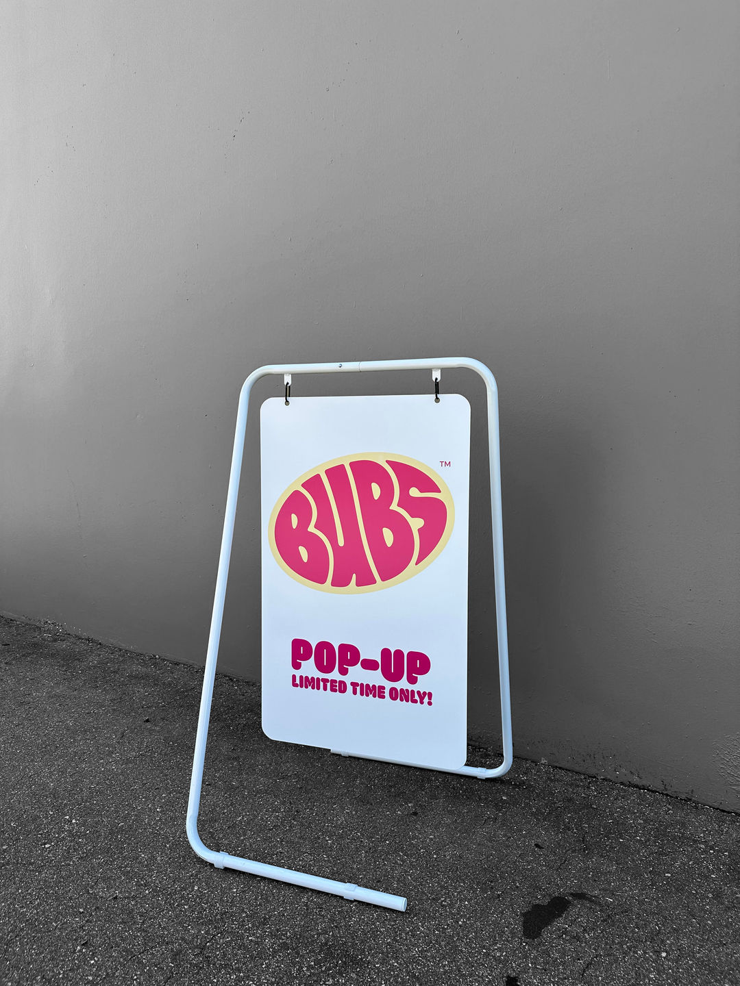 Swing Board Metal A-Frame Sidewalk Sign – Double-Sided, Durable & Weather-Resistant Display 25.5"W x 47"H