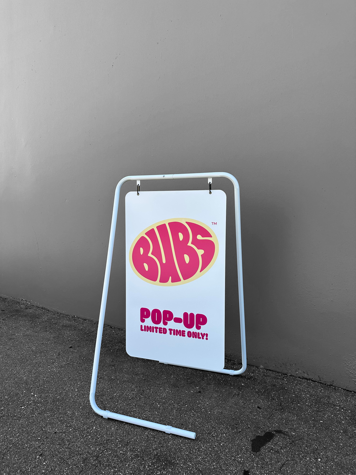 Swing Board Metal A-Frame Sidewalk Sign – Double-Sided, Durable & Weather-Resistant Display 25.5"W x 47"H