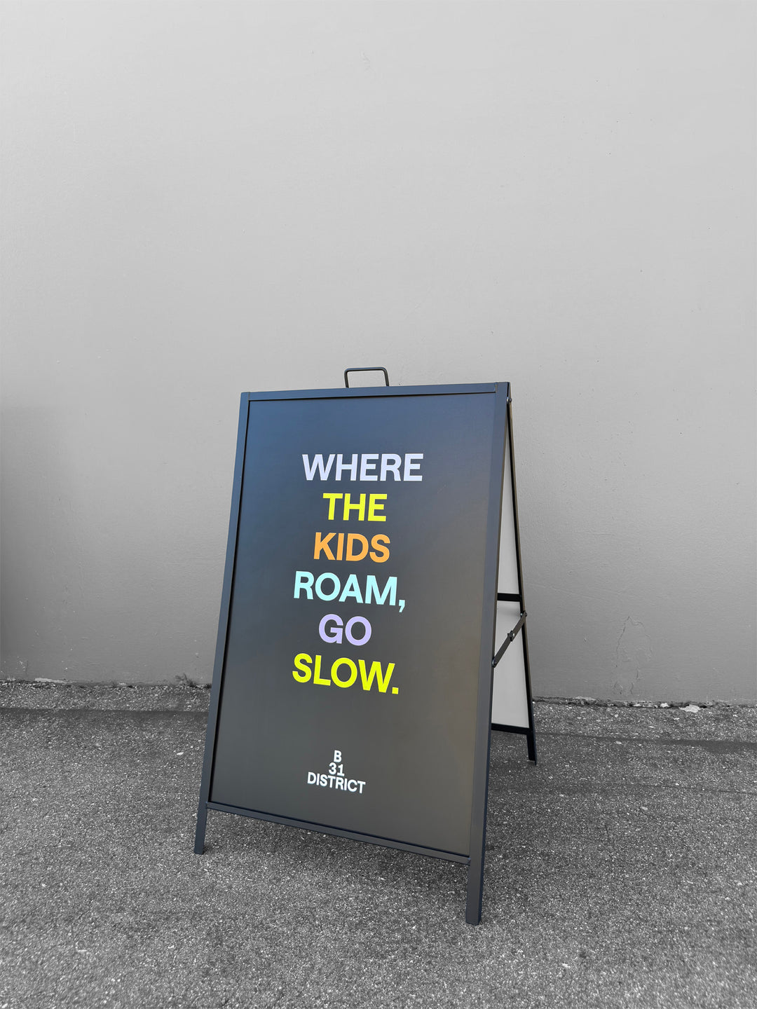 24" x 36" Black Metal A-Frame Sidewalk Sign Holder – Double Sided Outdoor Sandwich Board