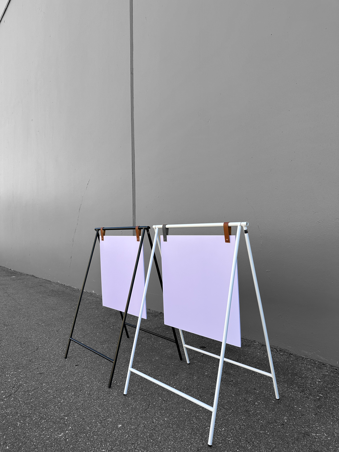 Small Metal A-Frame Sidewalk Sign with PVC Panel – Durable Outdoor Advertising Sign