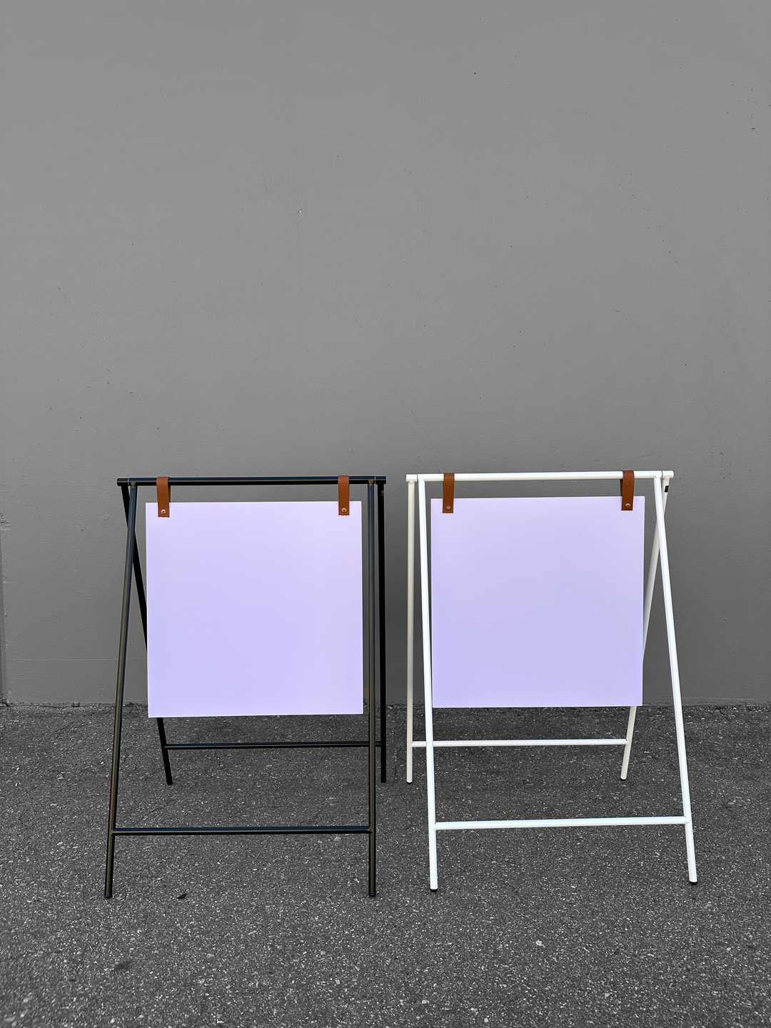 Small Metal A-Frame Sidewalk Sign with PVC Panel – Durable Outdoor Advertising Sign
