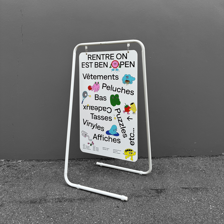 Swing Board Metal A-Frame Sidewalk Sign – Double-Sided, Durable & Weather-Resistant Display 25.5"W x 47"H