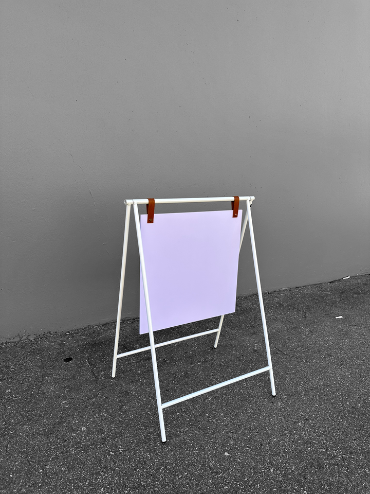 Small Metal A-Frame Sidewalk Sign with PVC Panel – Durable Outdoor Advertising Sign