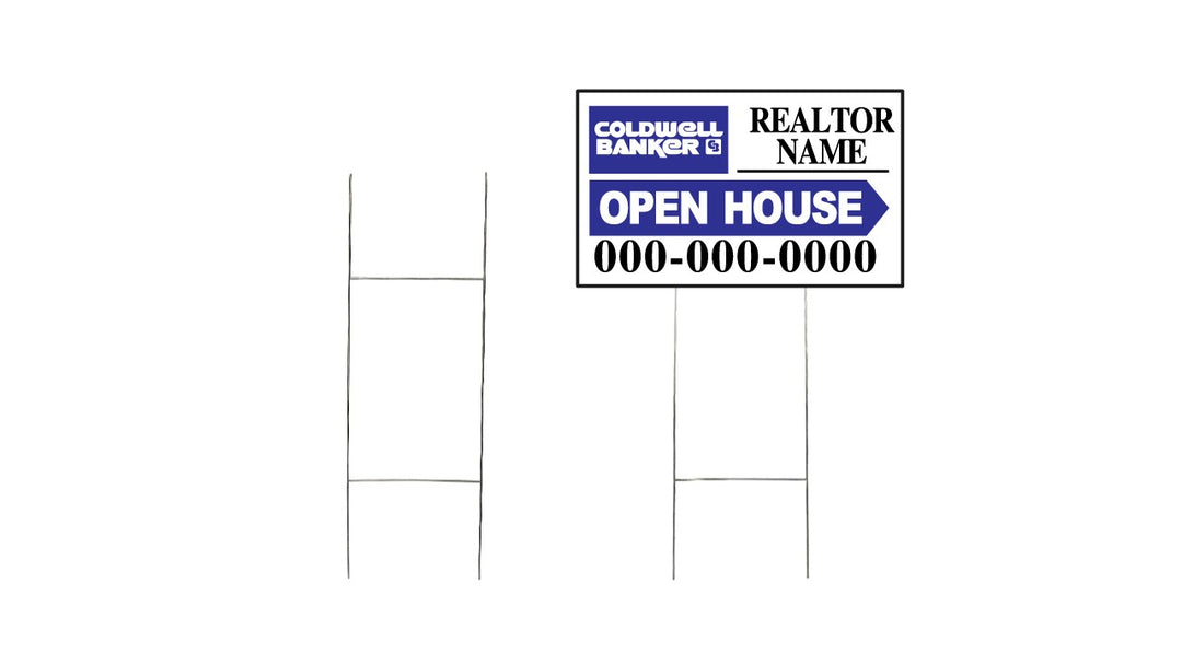 Custom Step Stake Yard Sign – Weatherproof Lawn Signs for Real Estate & Business Advertising