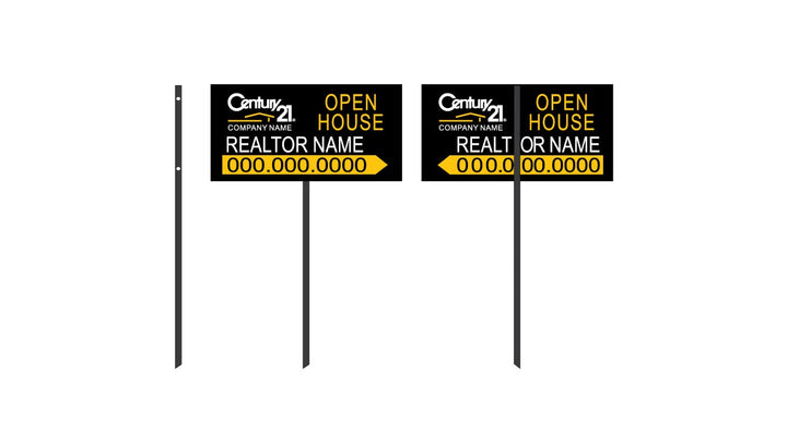 Metal Step Stake with Coroplast Sign – Durable Outdoor Yard Signs for Business & Real Estate