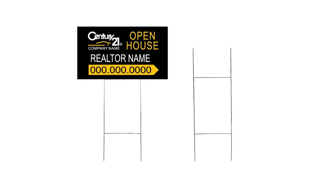 Custom Step Stake Yard Sign – Weatherproof Lawn Signs for Real Estate & Business Advertising