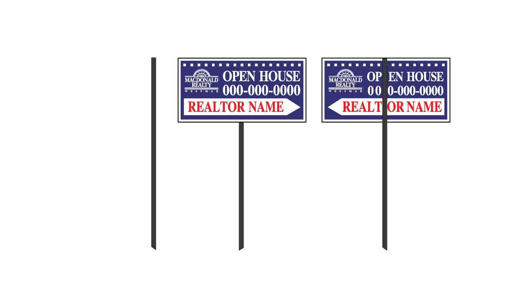 Metal Step Stake with Coroplast Sign – Durable Outdoor Yard Signs for Business & Real Estate
