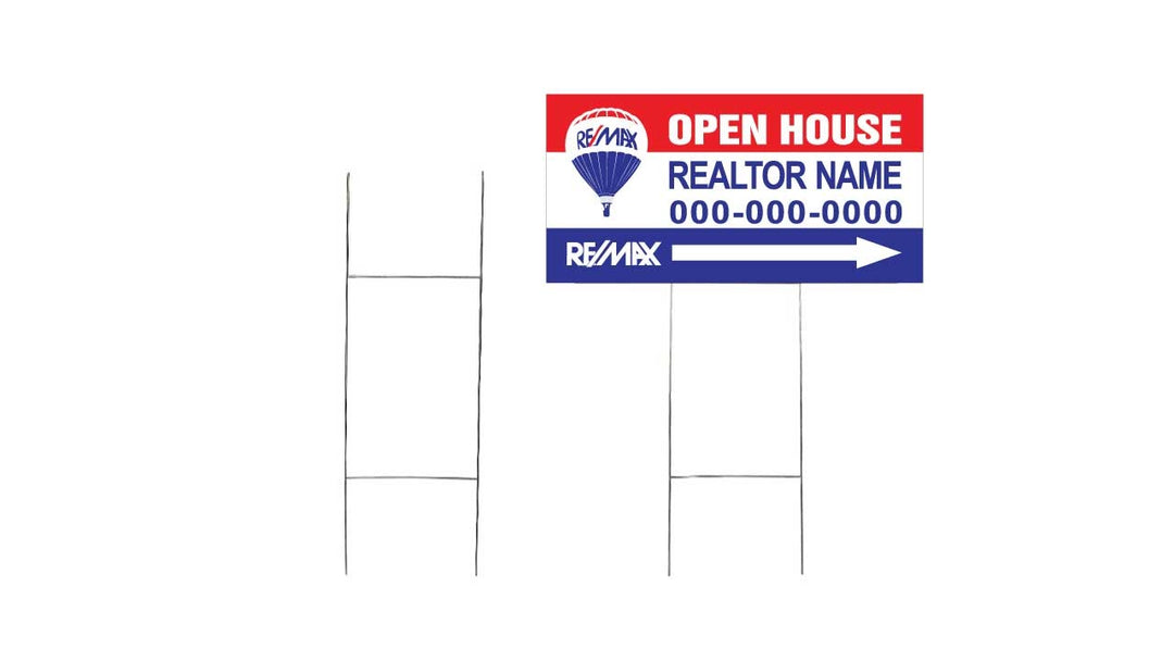 Custom Step Stake Yard Sign – Weatherproof Lawn Signs for Real Estate & Business Advertising