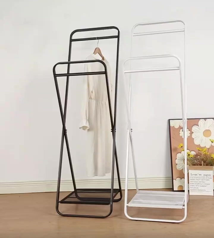 Colton Collapsible Garment Rack with Wheels - Heavy-Duty Clothing Organizer for Retail & Home Use