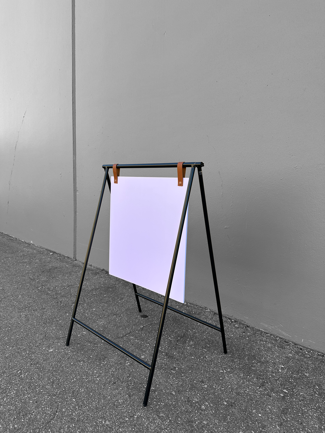 Small Metal A-Frame Sidewalk Sign with PVC Panel – Durable Outdoor Advertising Sign