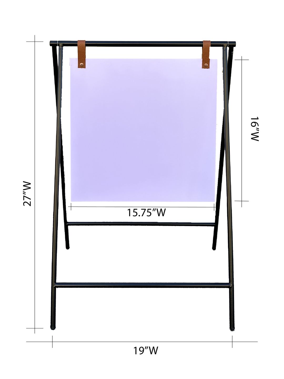 Small Metal A-Frame Sidewalk Sign with PVC Panel – Durable Outdoor Advertising Sign