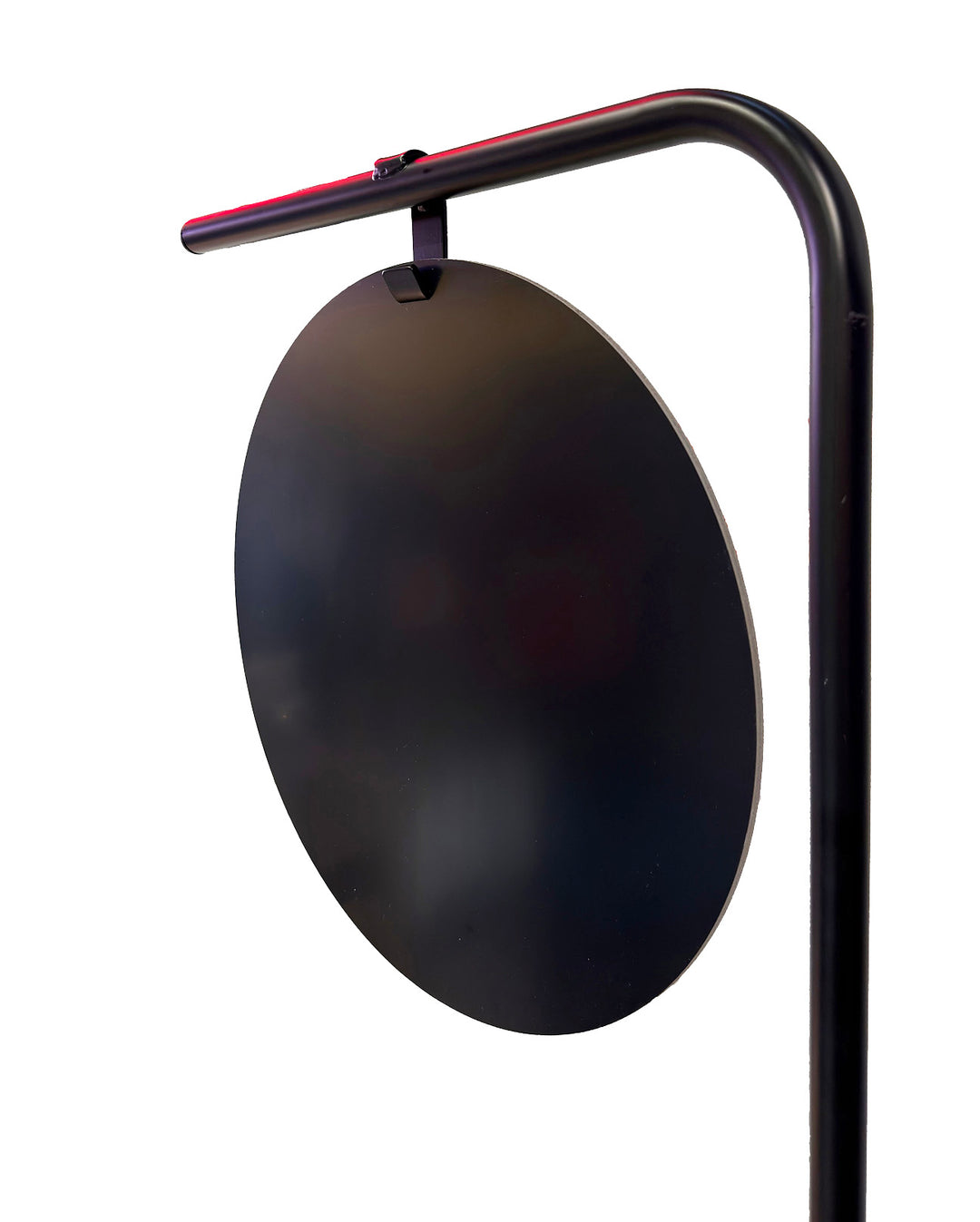 Round Hanging Sign Stand | Freestanding Double-Sided Metal Sign Display 15.75" | Custom Printing – Retail, Café & Salon