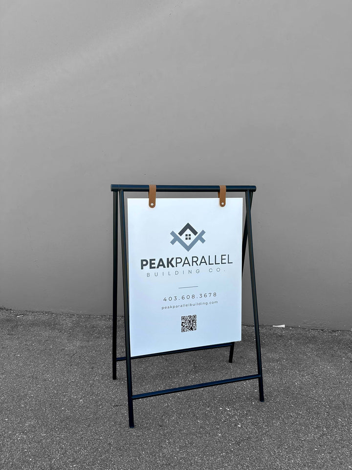 Metal A-Frame Sidewalk Sign with PVC Panel – Durable Outdoor Advertising Sign