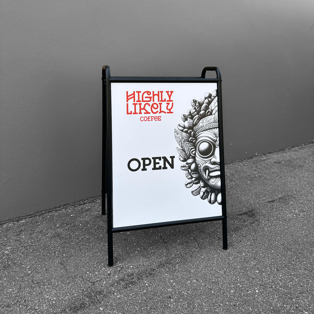 Rover Outdoor Metal Sign Stand (Double-Sided) – Durable & Customizable Advertising Stand