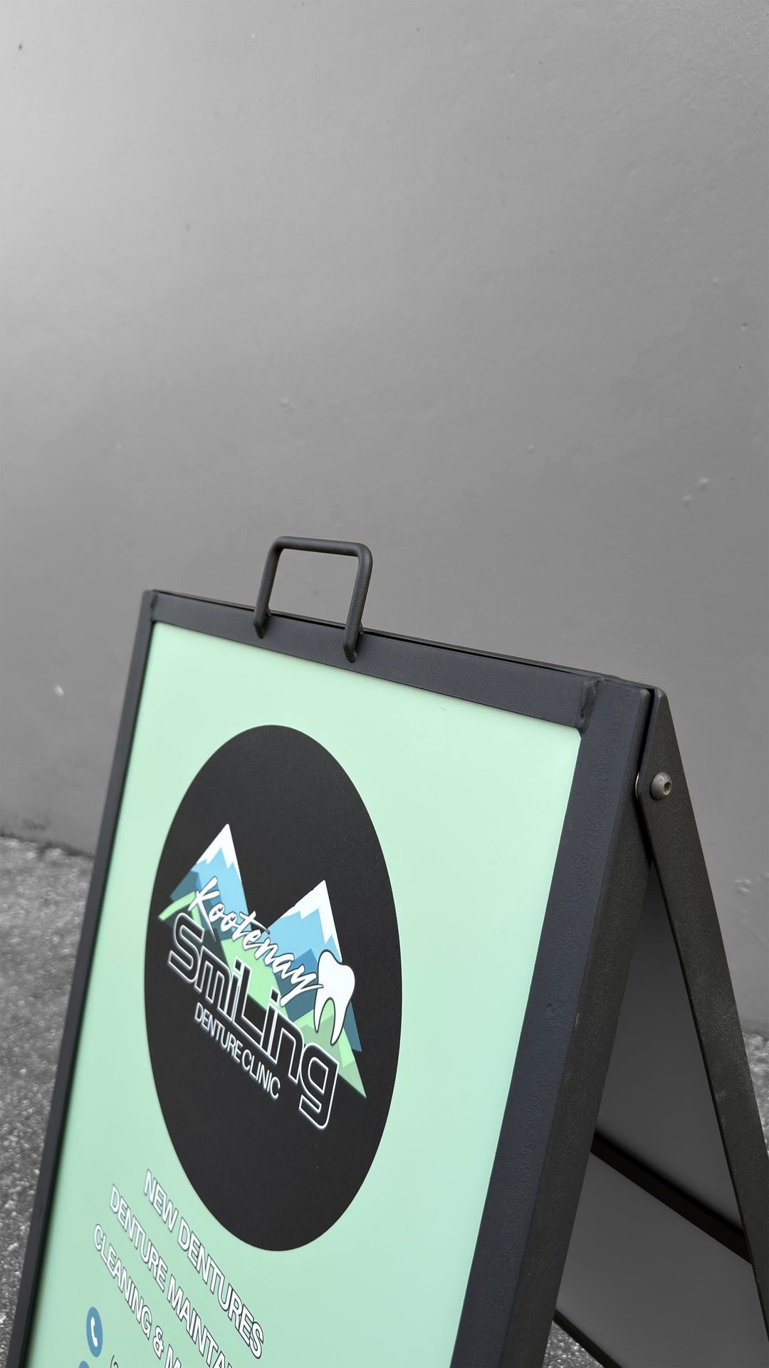 A-Frame 18x24 Black Metal Sidewalk Sign – Durable Outdoor Advertising Display