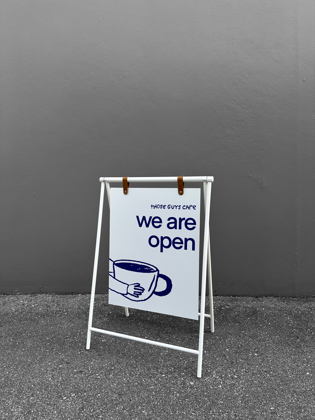 Metal Swing A-Frame Sidewalk Sign with PVC Panel – Durable Outdoor Advertising Sign