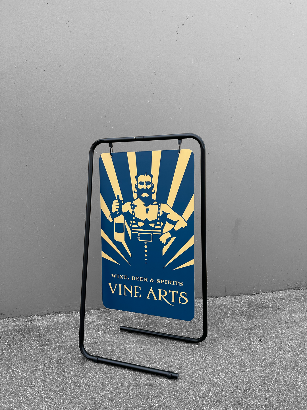 Swing Board Metal A-Frame Sidewalk Sign – Double-Sided, Durable & Weather-Resistant Display 25.5"W x 47"H