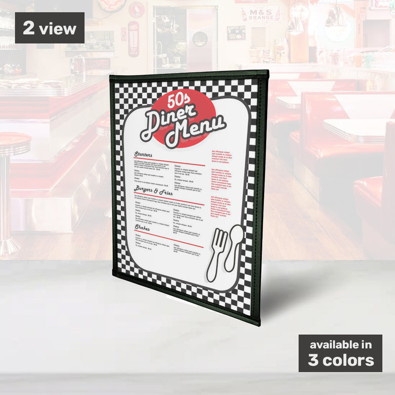 2 View Menu Cover Single Pocket (10 pcs) - 